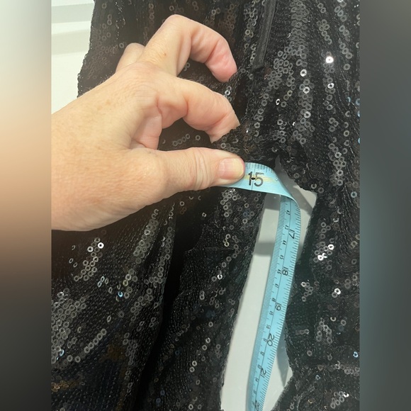 ATTICO Black Polyester Sequined Mini Dress Size 44, US 10-12.  Stunning! PROM - Picture 8 of 12
